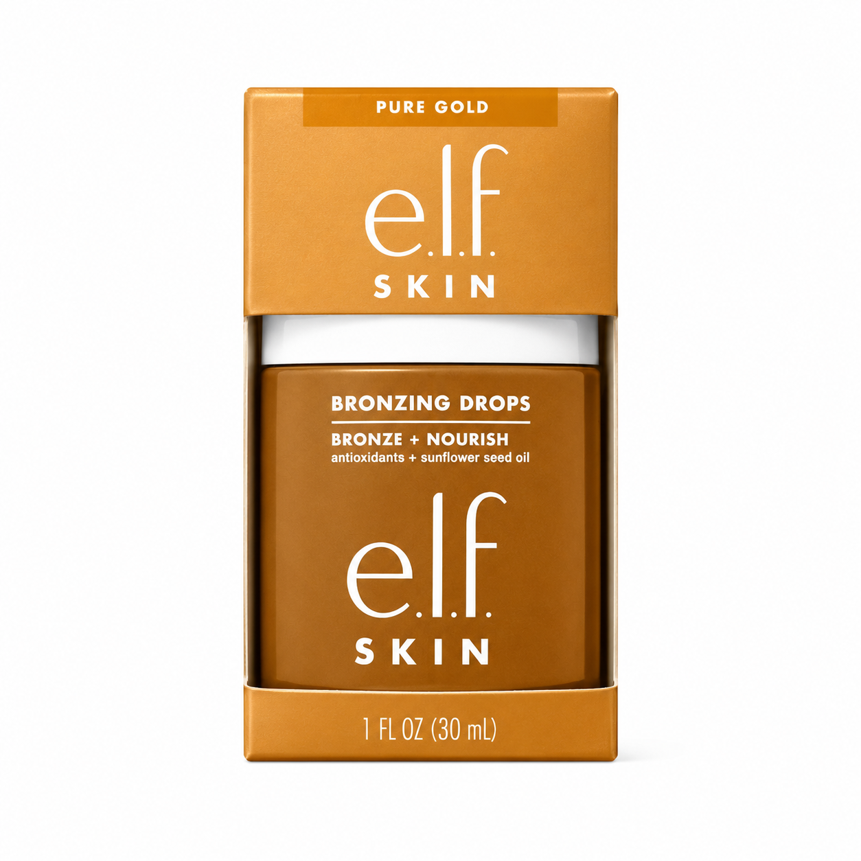 Gotas Bronceadoras e.l.f Skin Bronzing Drops Pure Gold – Glow Líquido Tono Bronze 2
