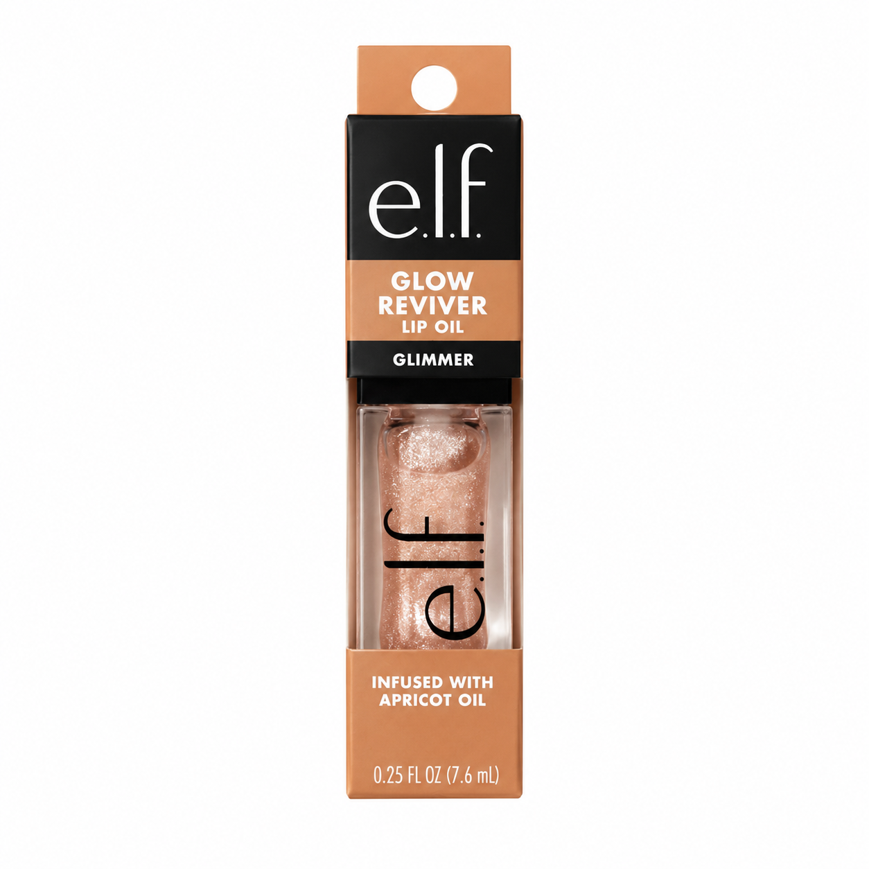 Aceite Labial e.l.f Glow Reviver Glimmer – Brillo con Destellos Tono Crystal Baller
