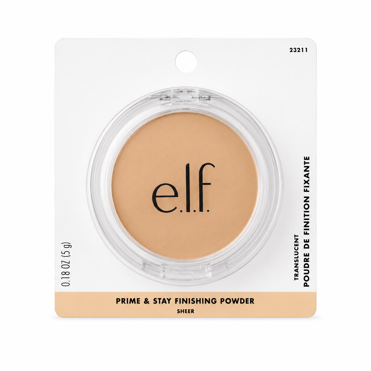 Polvo Fijador e.l.f Prime & Stay Finishing Powder – Control de Brillo Tono Sheer