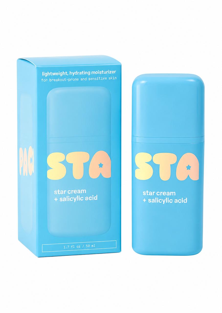 Crema Hidratante Starface Star Cream con Ácido Salicílico – Ligera para Piel con Granitos