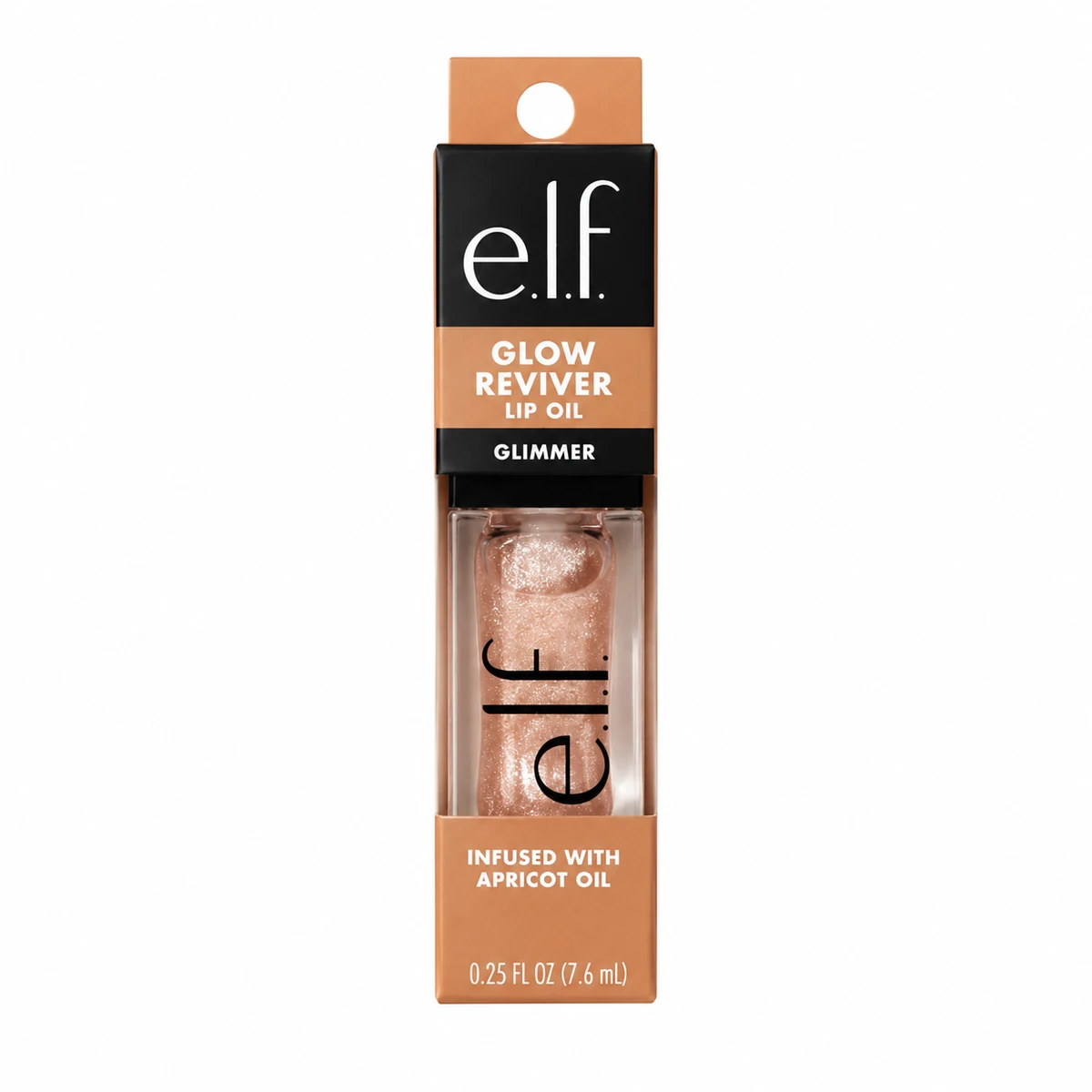 Aceite Labial e.l.f Glow Reviver Glimmer – Brillo con Destellos Tono Crystal Baller