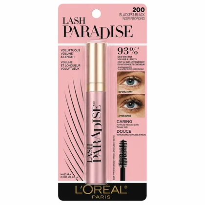 Máscara de Pestañas L'Oréal Lash Paradise – Volumen y Suavidad Tono 200 Blackest Black foto 2