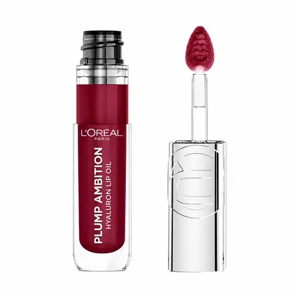 Brillo Labial L'Oréal Plump & Shine Hyaluronic – Gloss con Volumen y Brillo 490 Berry Jolie