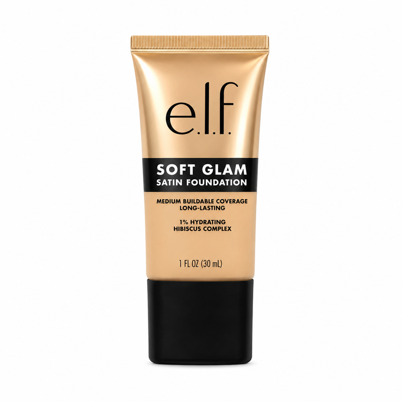 Base Líquida e.l.f Soft Glam Satin – Cobertura Media Tono 12 Fair Warm