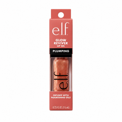 Aceite Labial e.l.f Glow Reviver con Efecto Volumen – Tono Apricot Feelings
