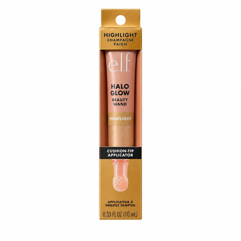 Iluminador Líquido e.l.f Halo Glow Beauty Wand Highlight – Tono Champagne Campaign