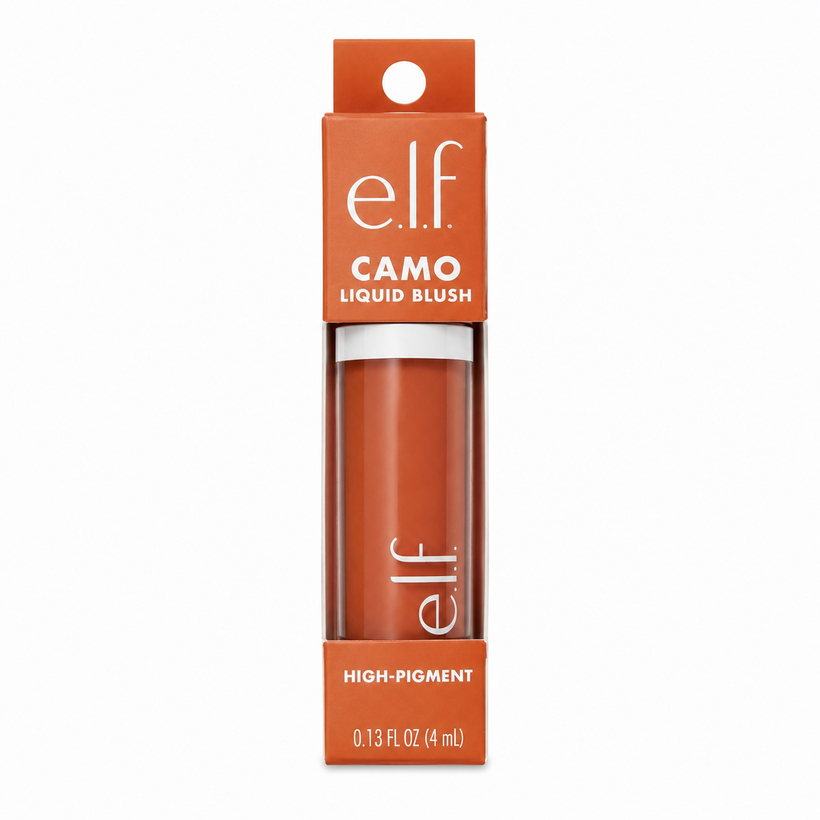 Rubor Líquido e.l.f Camo Liquid Blush – Alta Pigmentación Tono Copper Etiquette
