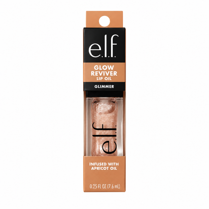 Aceite Labial e.l.f Glow Reviver Glimmer – Brillo con Destellos Tono Crystal Baller