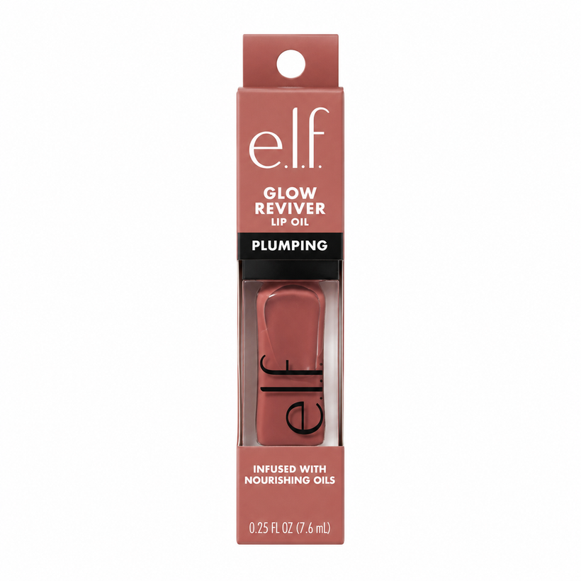 Aceite Labial e.l.f Glow Reviver con Efecto Volumen – Tono Major Mauve