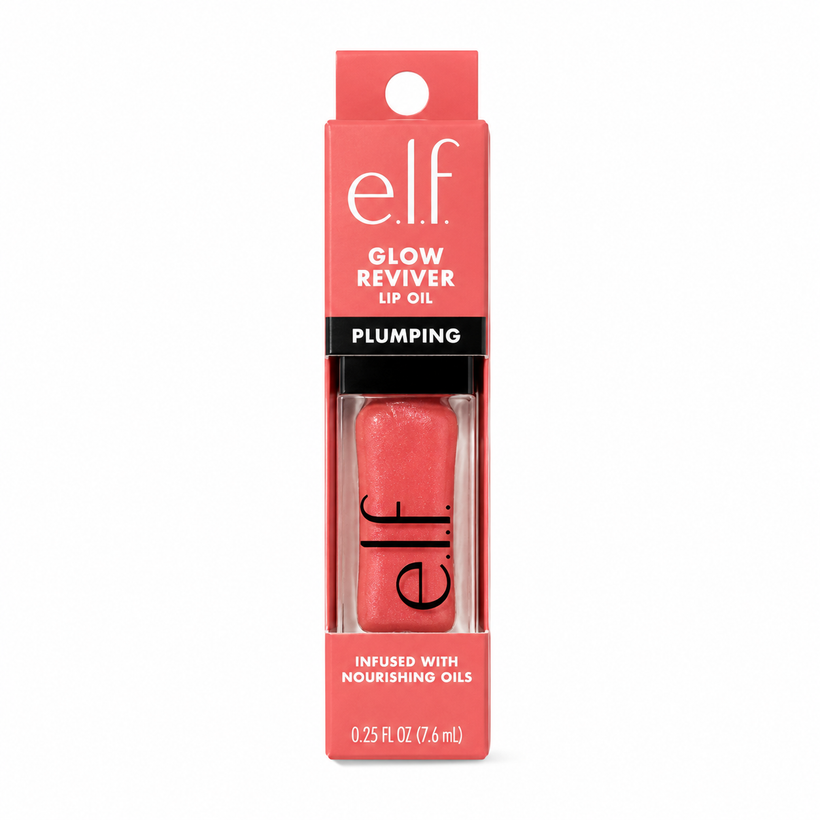Aceite Labial e.l.f Glow Reviver con Efecto Volumen – Tono Papayarazzi