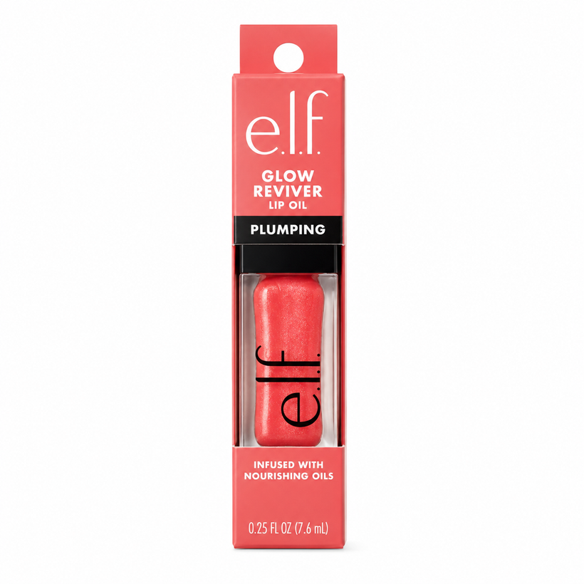 Aceite Labial e.l.f Glow Reviver Glimmer – Brillo con Destellos Tono Princess Cut