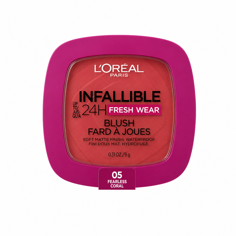 Rubor Líquido L'Oréal Infallible 24H Wear – Larga Duración Tono 05 Fearless Coral