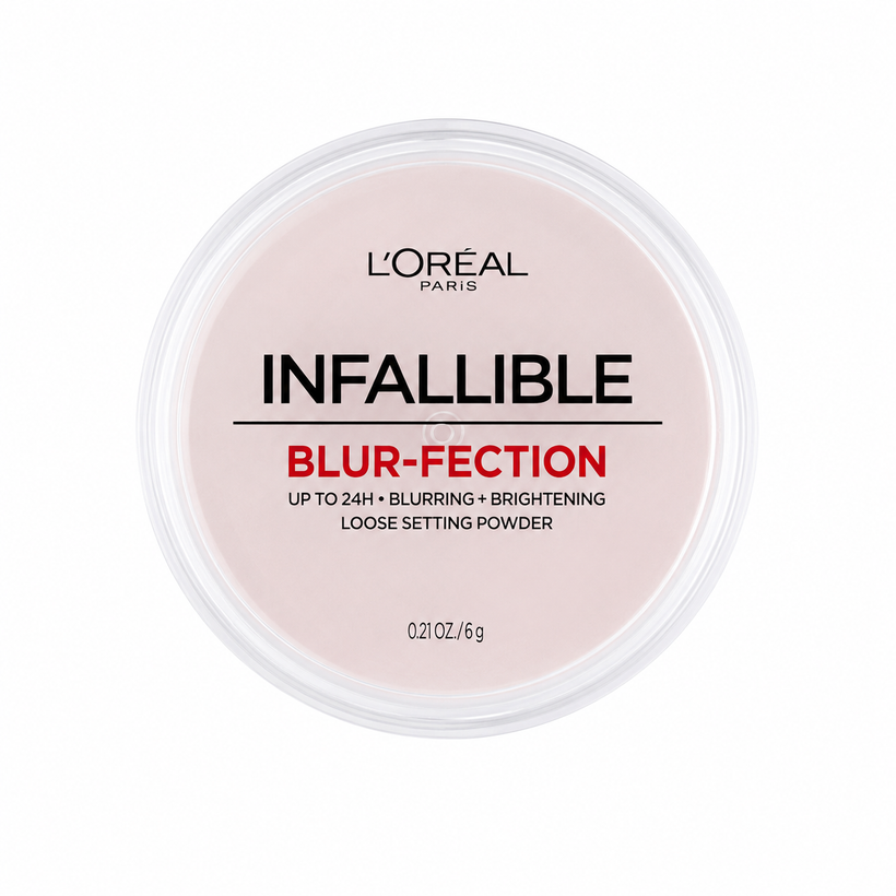 Polvo Fijador Suelto L'Oréal Infallible Blur-Fection – Difumina y Aclara Tono 05 Medium Deep