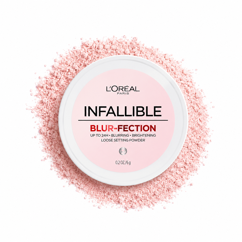 Polvo Suelto L'Oréal Infallible Blur-Fection 24H – Fija y Difumina Poros 10 Pink Light