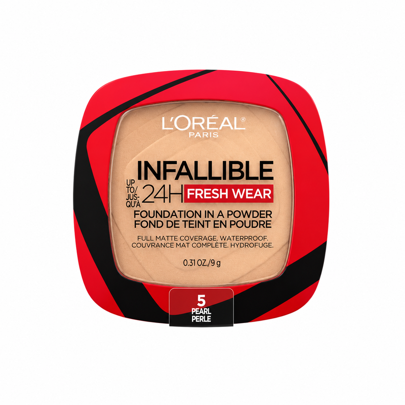 Base en Polvo L'Oréal Infallible 24H Fresh Wear – Acabado Mate Tono 5 Pearl