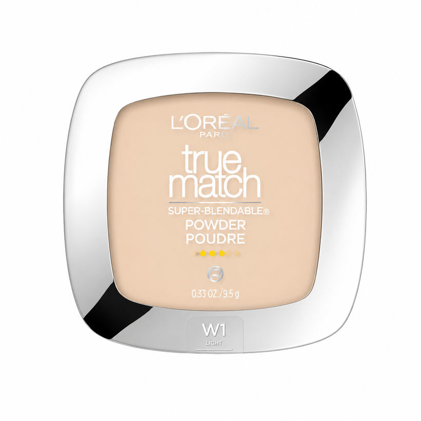 Polvo Compacto L'Oréal True Match – Acabado Natural que Unifica el Tono W1 Light