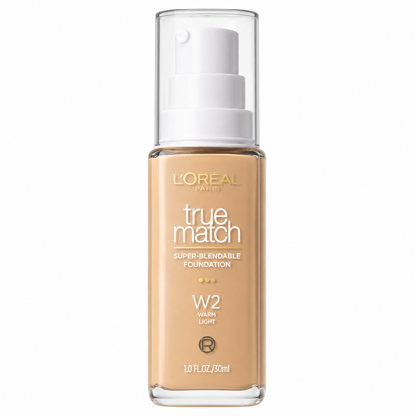 Base Líquida L'Oréal True Match – Cobertura Natural Tono W2 Warm Light Medium