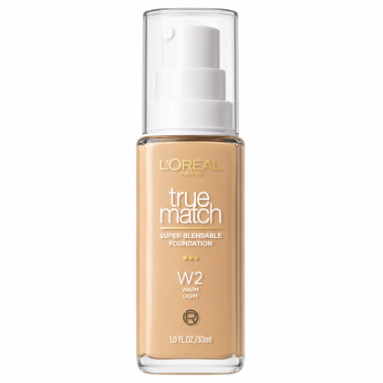 Base Líquida L'Oréal True Match – Cobertura Natural Tono W2 Warm Light Medium