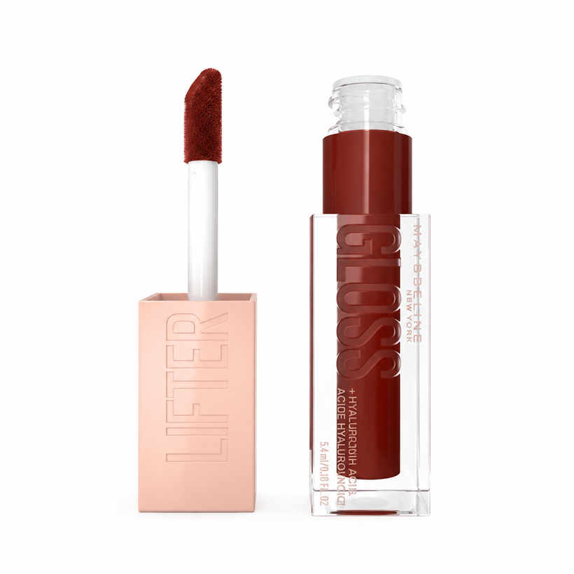 Brillo Labial Maybelline Lifter Gloss con Ácido Hialurónico – Efecto Volumen y Brillo 028 Maple