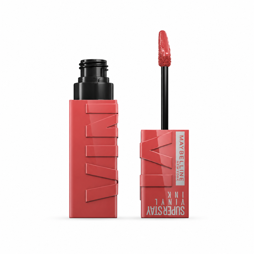 Labial Líquido Maybelline Super Stay Vinyl Ink – Brillo Vinilo Larga Duración 15 Peachy