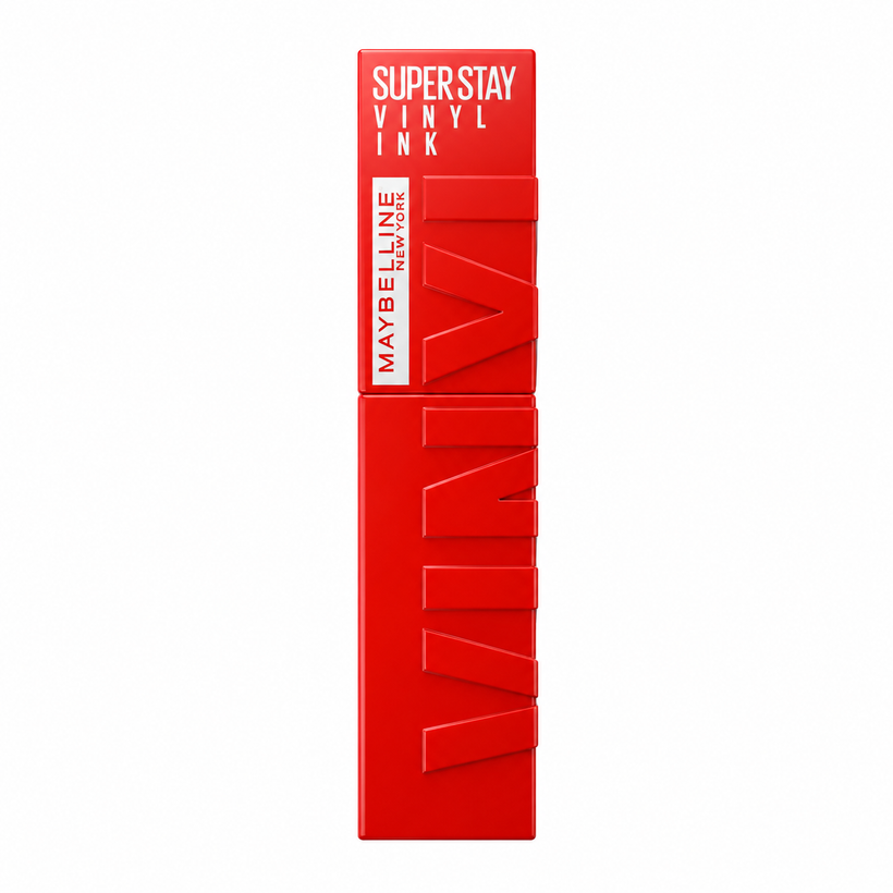 Labial Líquido Maybelline Super Stay Vinyl Ink – Brillo Vinilo Larga Duración 25 Red-Hot