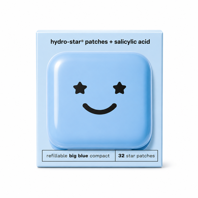 Parches para Granitos Starface Hydro-Star + Ácido Salicílico – Estuche Recargable Big Blue