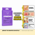 Parches para Granitos Starface Hydro-Star – Hidrocoloide en Forma de Estrella Tono Purple foto 2